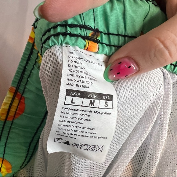 Vacancy Co. Green Banana Print Swim Trunks, size Small - Picture 2 of 6